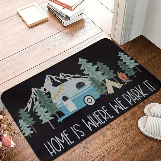Home is Where We Park It Door Mat
