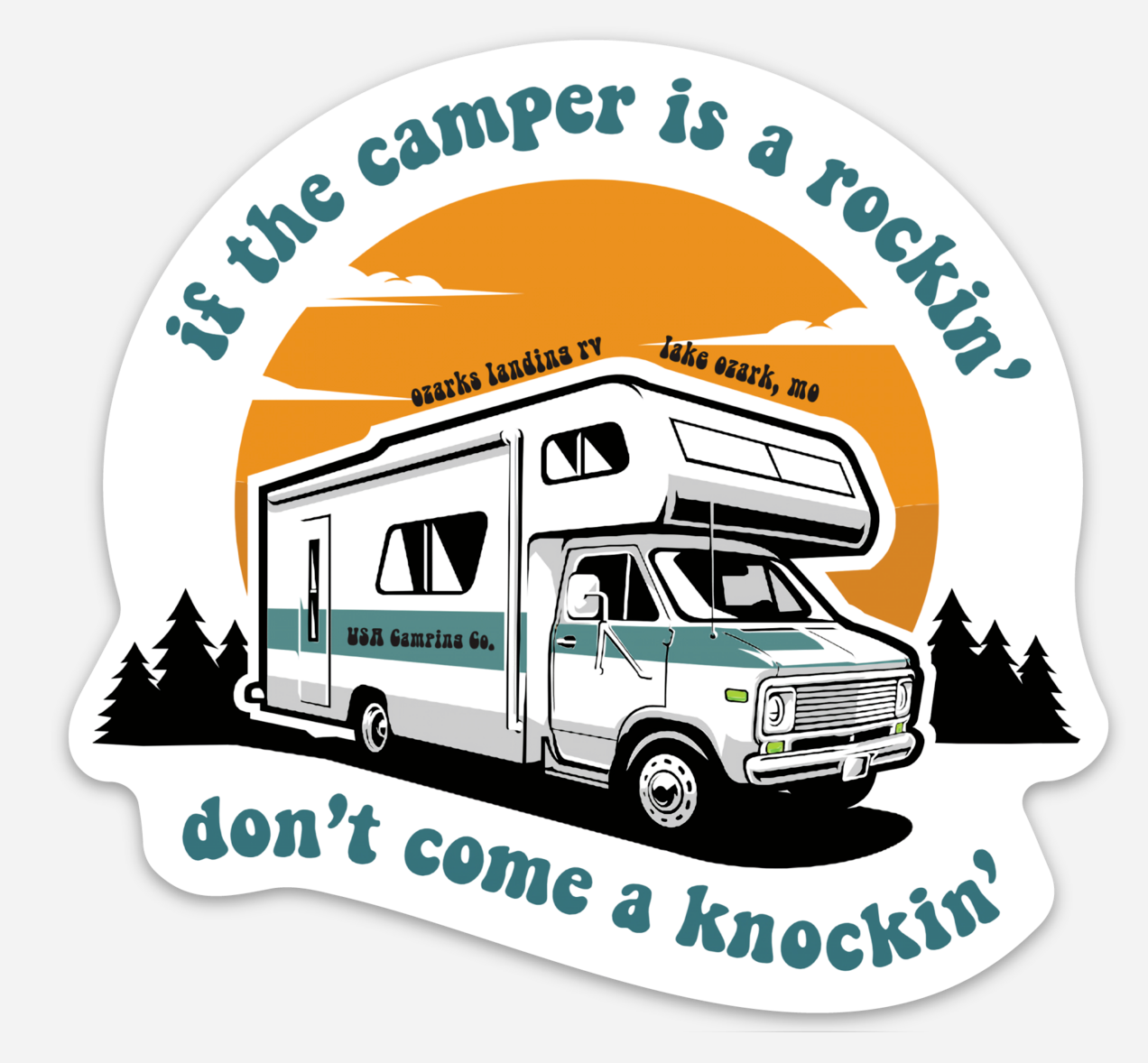 If the Camper is a Rockin'... Ozarks Landing Magnet