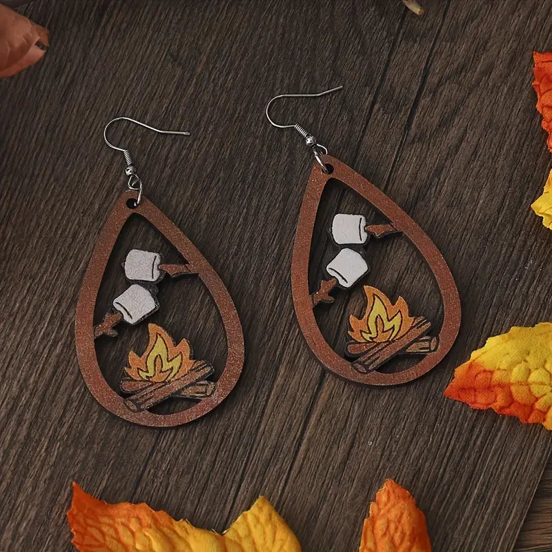 Marshmallow Campfire Earrings